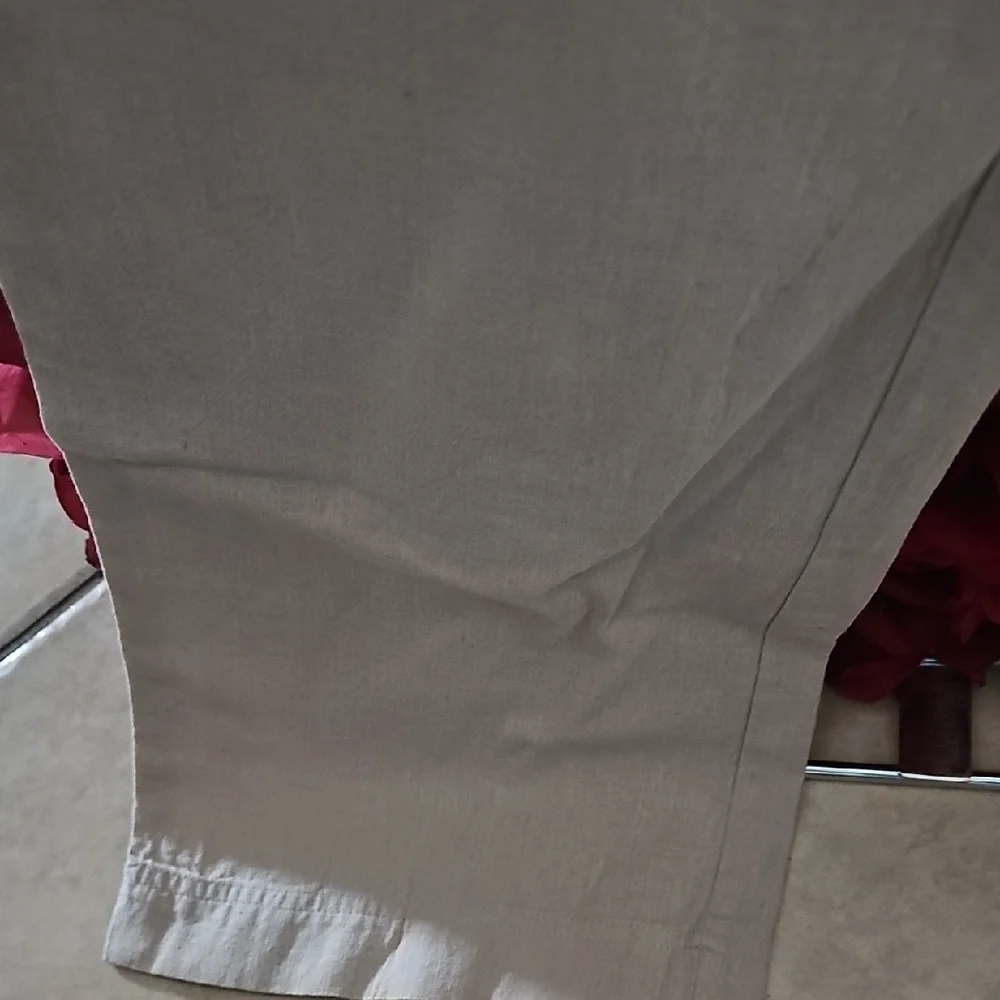 INC International Concepts Men's Khaki Drawstring Linen Pants Size 32/32